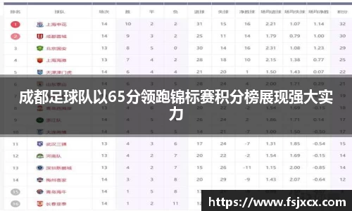 成都足球队以65分领跑锦标赛积分榜展现强大实力